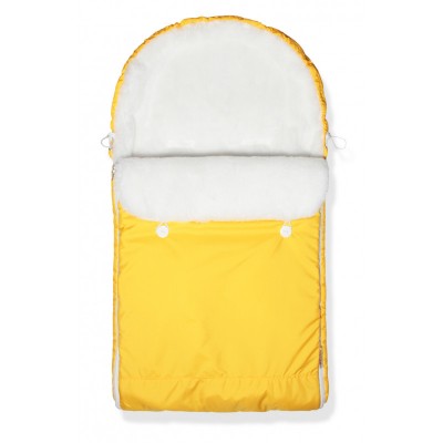 Конверт меховой в коляску-санки для новорожденных "Yellow" CherryMom