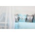 Комплект постельного белья в детскую кроватку с игрушками "Енотики" (голубой) byTwinz