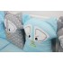 Комплект постельного белья в детскую кроватку с игрушками "Енотики" (голубой) byTwinz