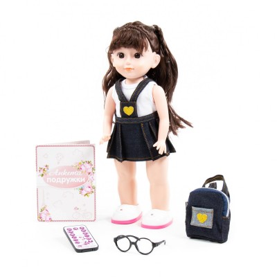 Детская интерактивная кукла "Вика" (36 см) в школе (в коробке) Полесье