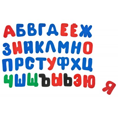 Алфавит на липучках "Буквы" с игровым полем (67дет)