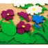 Детская дидактическая игра-пособие "Луговые цветы" с игровым полем (10дет)