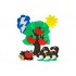 Детская развивающая игра - пособие "Три дерева" с игровым полем (55дет)