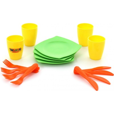 Набор детской посуды столовый на 4 персоны (в сеточке) Полесье