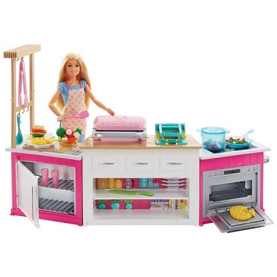 Mattel Barbie FRH73 Барби Супер кухня с куклой