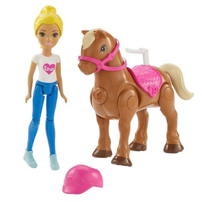 Mattel Barbie FHV63 Барби В движении Пони и кукла