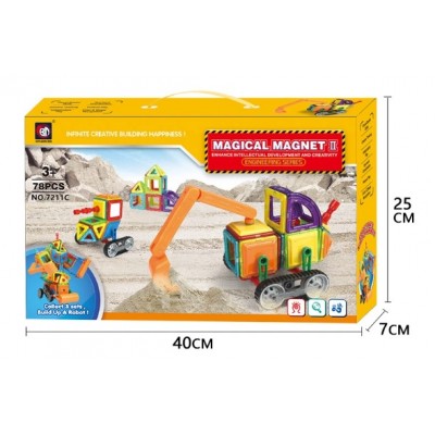 Магнитный конструктор Xinbida Magical Magnet Medium (78 деталей) 7211C