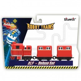Паровозик Robot Trains с двумя вагонами Альф