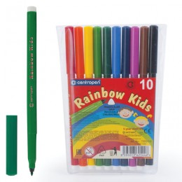 Фломастеры CENTROPEN "Rainbow Kids", 10 цветов