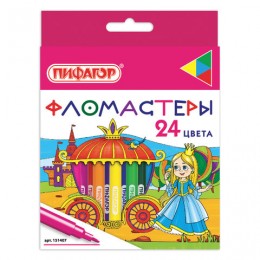 Фломастеры ПИФАГОР "Принцессы", 24 цвета