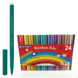 Фломастеры CENTROPEN "Rainbow Kids", 24 цвета