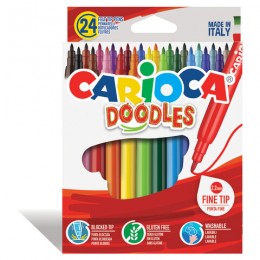Фломастеры CARIOCA (Италия) "Doodles", 24 цвета