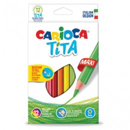 Карандаши цветные утолщенные CARIOCA "Tita Maxi", 12 цветов