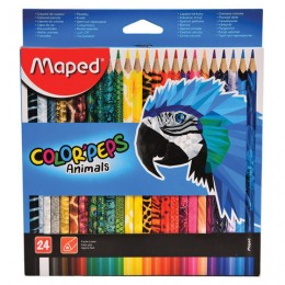 Карандаши цветные MAPED (Франция) "Color Pep's Animals'", 24 цвета