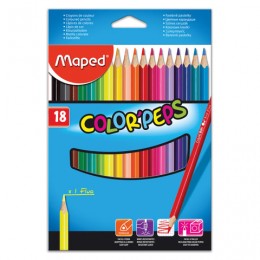 Карандаши цветные MAPED (Франция) "Color Pep's", 18 цветов