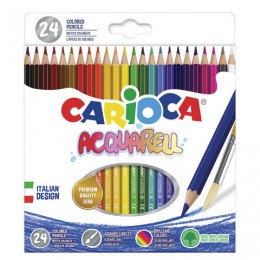 Карандаши цветные акварельные CARIOCA "Acquarell", 24 цвета