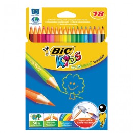 Карандаши цветные BIC "Kids ECOlutions Evolution", 18 цветов