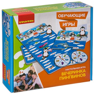 ВЕЧЕРИНКА ПИНГВИНОВ - обучающая настольная игра от Bondibon